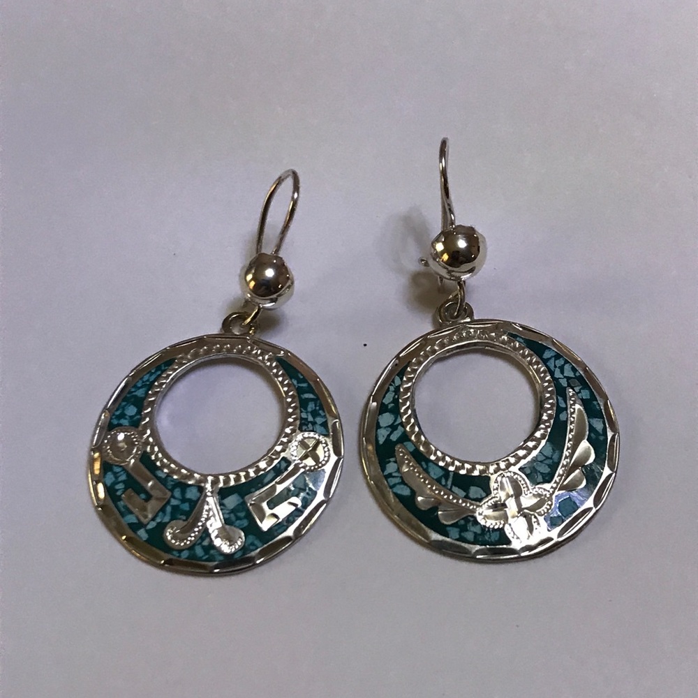 Sterling silver Mexican style earrings